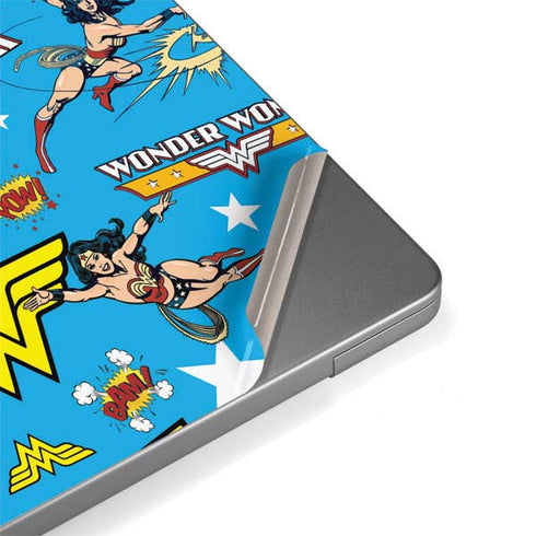 DC Comics Wonder Woman Action pose pattern MacBook Pro 14in (2021-24) Skin