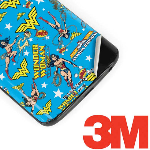 DC Comics Wonder Woman Action pose pattern Moto G6 Skin