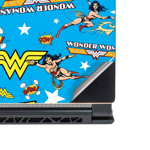 DC Comics Wonder Woman Action pose pattern MSI GS65 Stealth Laptop Skin