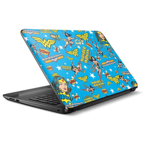 DC Comics Wonder Woman Action pose pattern HP Notebook Skin