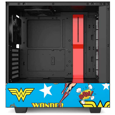 DC Comics Wonder Woman Action pose pattern NZXT H510 Compact ATX Mid-Tower Case Skin