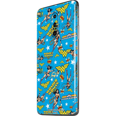 DC Comics Wonder Woman Action pose pattern OnePlus 7 Pro Skin