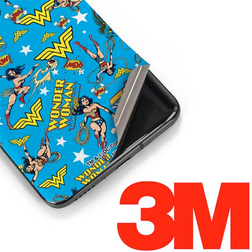 DC Comics Wonder Woman Action pose pattern OnePlus 7 Pro Skin