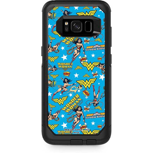 DC Comics Wonder Woman Action pose pattern Otterbox Commuter Galaxy Skin