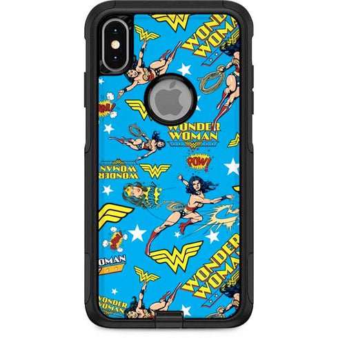 DC Comics Wonder Woman Action pose pattern Otterbox Commuter iPhone Skin