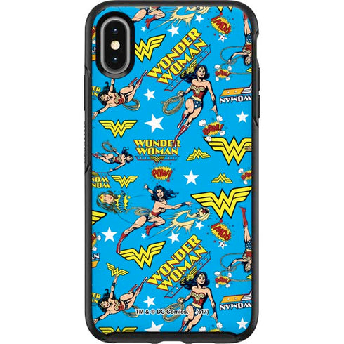 DC Comics Wonder Woman Action pose pattern Otterbox Symmetry iPhone Skin