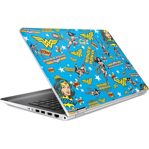 DC Comics Wonder Woman Action pose pattern HP Pavilion Skin
