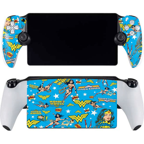 DC Comics Wonder Woman Action pose pattern PlayStation Portal Remote Player Skin