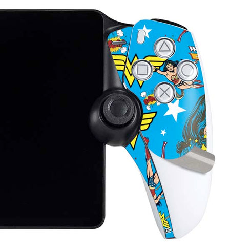 DC Comics Wonder Woman Action pose pattern PlayStation Portal Remote Player Skin