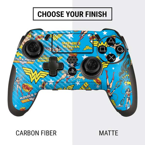 DC Comics Wonder Woman Action pose pattern PlayStation Scuf Vantage 2 Controller Skin