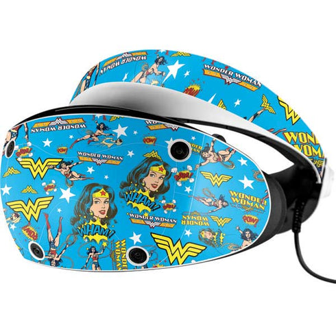 DC Comics Wonder Woman Action pose pattern PlayStation VR2 Skin