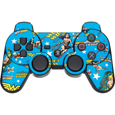 DC Comics Wonder Woman Action pose pattern PS3 Dual Shock wireless controller Skin