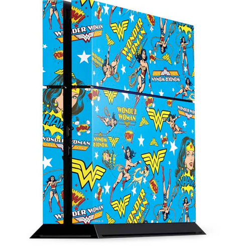 DC Comics Wonder Woman Action pose pattern PS4 Console Skin