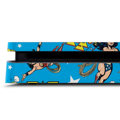 DC Comics Wonder Woman Action pose pattern PS4 Slim Skin