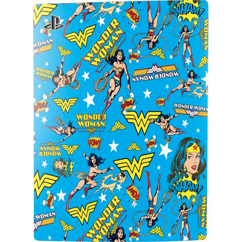 DC Comics Wonder Woman Action pose pattern PS5 Digital Edition Console Skin
