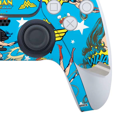 DC Comics Wonder Woman Action pose pattern PS5 Controller Skin