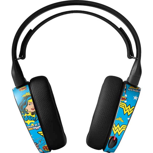 DC Comics Wonder Woman Action pose pattern SteelSeries Arctis 5 Skin