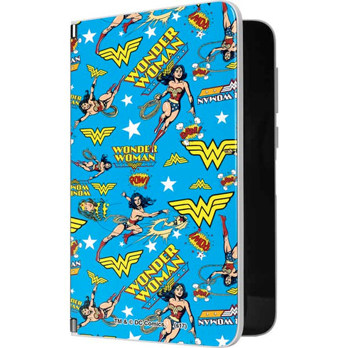 DC Comics Wonder Woman Action pose pattern Surface Duo Skin