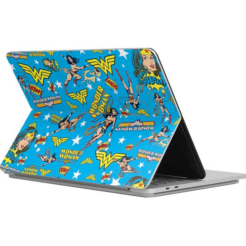 DC Comics Wonder Woman Action pose pattern Surface Laptop Studio Skin
