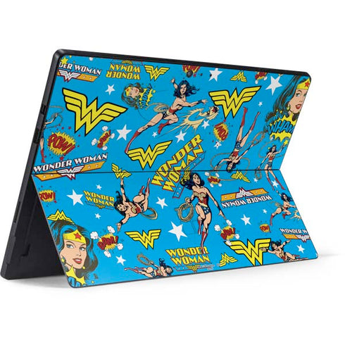 DC Comics Wonder Woman Action pose pattern Surface Pro 6 Skin