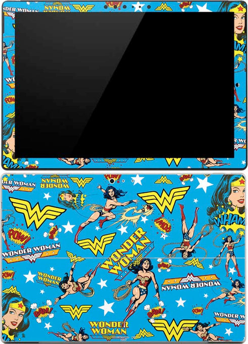 DC Comics Wonder Woman Action pose pattern Surface Pro (2017) Skin