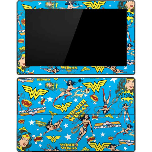DC Comics Wonder Woman Action pose pattern Surface Pro Tablet Skin