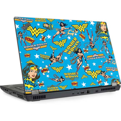 DC Comics Wonder Woman Action pose pattern Lenovo ThinkPad Skin
