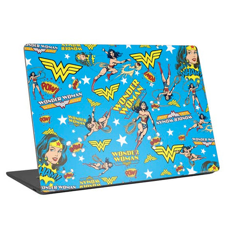 DC Comics Wonder Woman Action pose pattern Universal Laptop 13in (10.6 x 7.6in) Skin