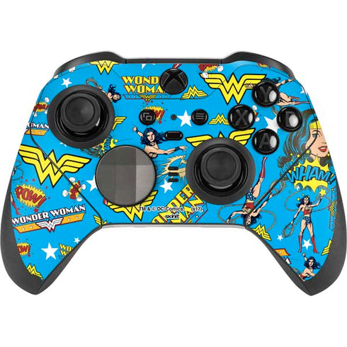 DC Comics Wonder Woman Action pose pattern Xbox Elite Wireless Controller Series 2 Skin