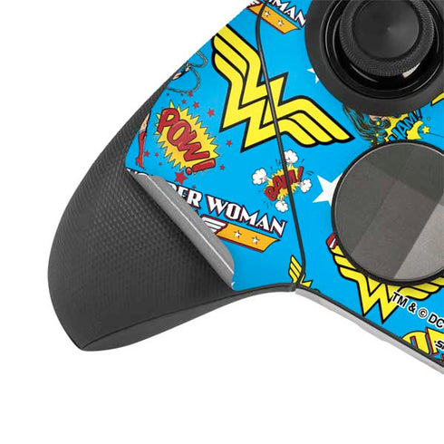 DC Comics Wonder Woman Action pose pattern Xbox Elite Wireless Controller Series 2 Skin