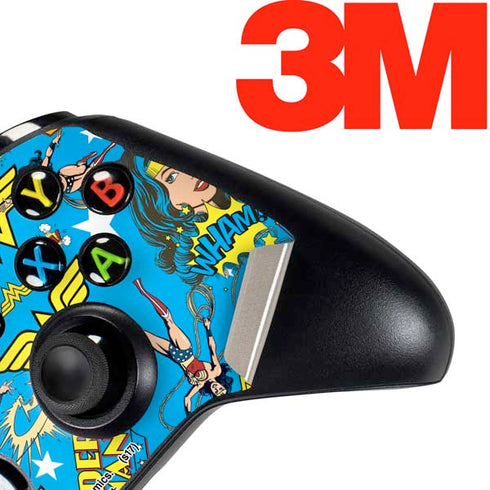 DC Comics Wonder Woman Action pose pattern Xbox One Controller Skin