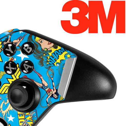 DC Comics Wonder Woman Action pose pattern Xbox One Elite Controller Skin