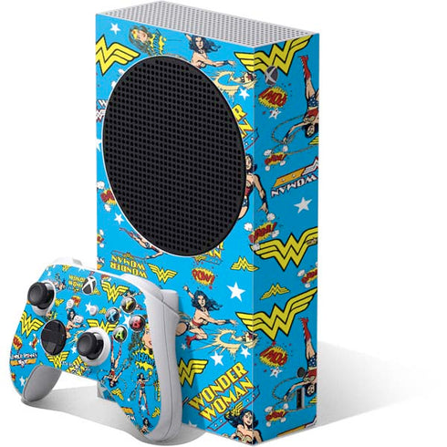 DC Comics Wonder Woman Action pose pattern Xbox Series S Skins