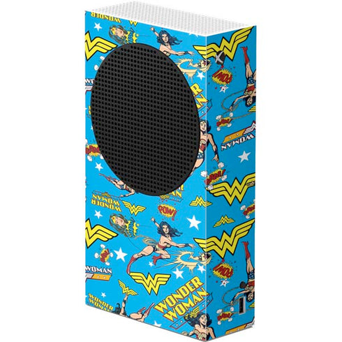 DC Comics Wonder Woman Action pose pattern Xbox Series S Console Skin