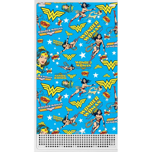 DC Comics Wonder Woman Action pose pattern Xbox Series S Console Skin