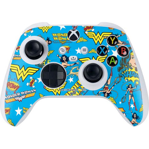 DC Comics Wonder Woman Action pose pattern Xbox Series S Controller Skin