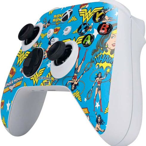 DC Comics Wonder Woman Action pose pattern Xbox Series S Controller Skin