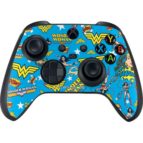 DC Comics Wonder Woman Action pose pattern Xbox Series X Controller Skin