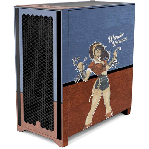 DC Comics Bombshells Wonder Woman Bombshell Corsair 4000D Tempered Glass Mid-Tower ATX Case Skin