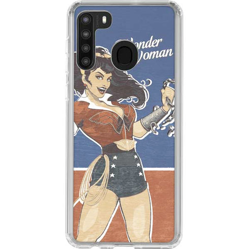 DC Comics Bombshells Wonder Woman Bombshell Galaxy A21 Clear Case