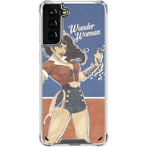 DC Comics Bombshells Wonder Woman Bombshell Galaxy S21 Plus 5G Clear Case
