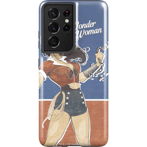 DC Comics Bombshells Wonder Woman Bombshell Galaxy S21 Ultra 5G Pro Case