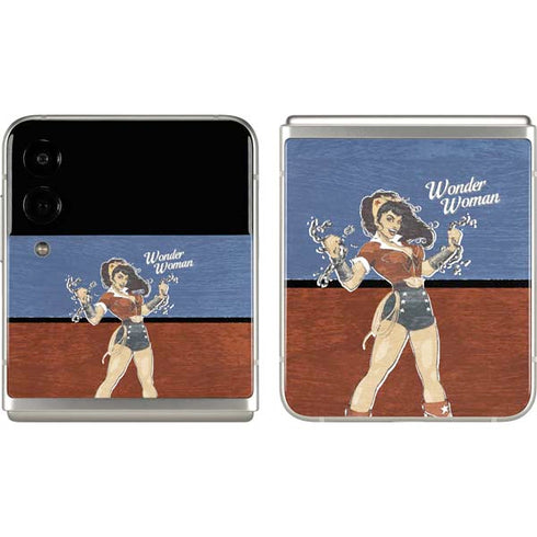 DC Comics Bombshells Wonder Woman Bombshell Galaxy Z Flip3 5G Skin