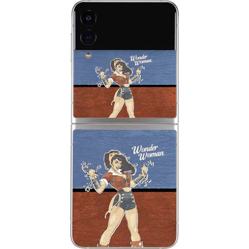 DC Comics Bombshells Wonder Woman Bombshell Galaxy Z Flip3 5G Skin
