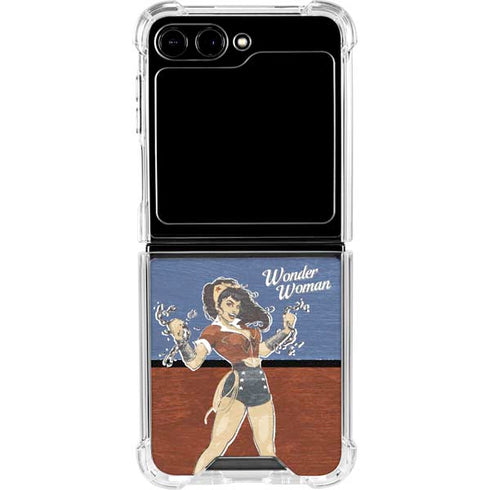 DC Comics Bombshells Wonder Woman Bombshell Galaxy Z Flip5 5G Clear Case
