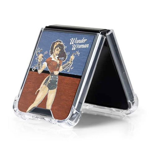 DC Comics Bombshells Wonder Woman Bombshell Galaxy Z Flip5 5G Clear Case