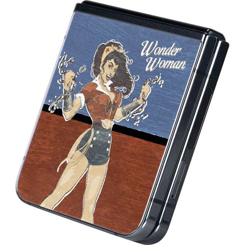 DC Comics Bombshells Wonder Woman Bombshell Galaxy Z Flip5 5G Skin