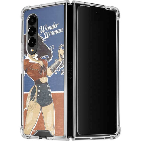 DC Comics Bombshells Wonder Woman Bombshell Galaxy Z Fold4 5G Clear Case