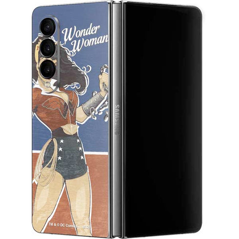 DC Comics Bombshells Wonder Woman Bombshell Galaxy Z Fold4 5G Skin