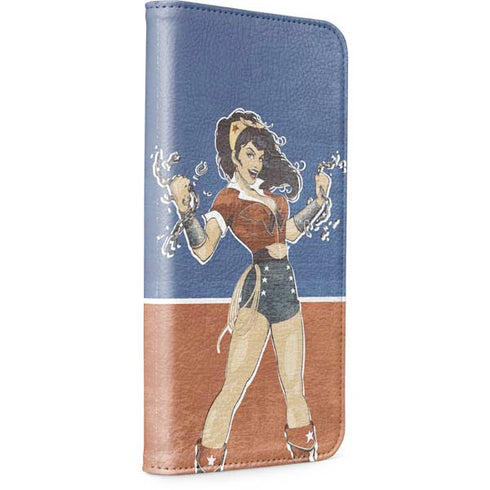 DC Comics Bombshells Wonder Woman Bombshell iPhone 15 Plus Folio Case